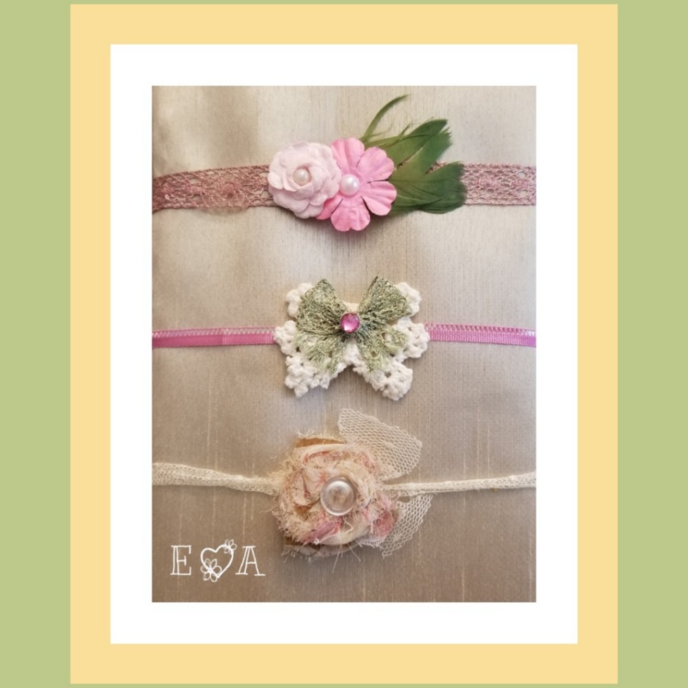 Handmade Newborn Tie-backs